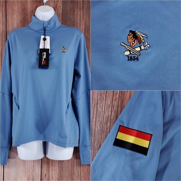 RLX Ralph Lauren Womens Large Philadelphia Cricket Club 1/4 Zip Pullover Golf - Picture 1 of 14